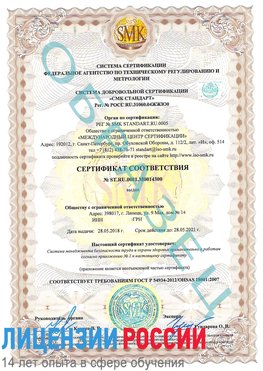 Образец сертификата соответствия Средняя Ахтуба Сертификат OHSAS 18001